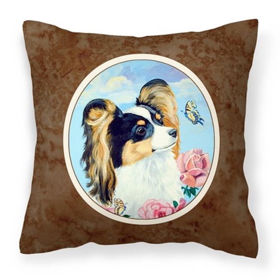 Carolines Treasures Papillon Fabric Decorative Pillow - 14 x 3 x 14 in.