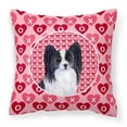 thumbnail image 1 of Carolines Treasures  Papillon Hearts Love & Valentines Day Portrait Fabric Decorative Pillow - 14 x 3 x 14 in., 1 of 1