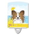 thumbnail image 1 of Carolines Treasures Papillon Summer Beach Ceramic Night Light 6x4x3 multicolor, 1 of 2