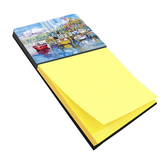 Carolines Treasures Paradise Yacht Club Sailboats Sticky Note Holder Large multicolor