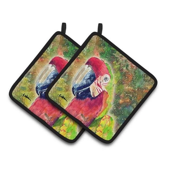Carolines Treasures Parrot Parrot Head Pair of Pot Holders