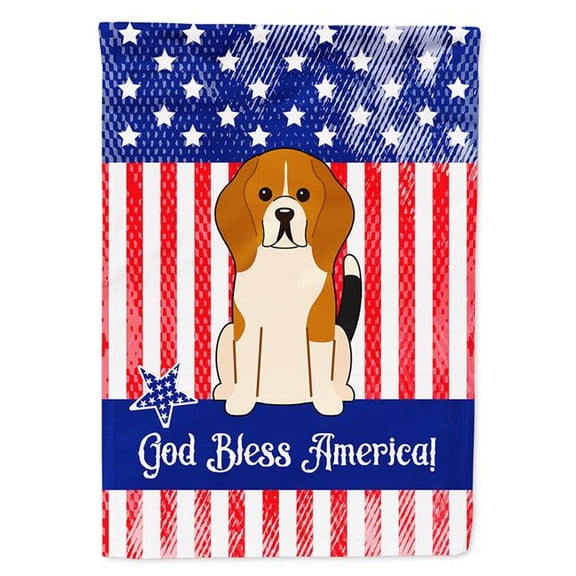 Carolines Treasures BB3035CHF Patriotic USA Beagle Tricolor Flag Canvas House Size