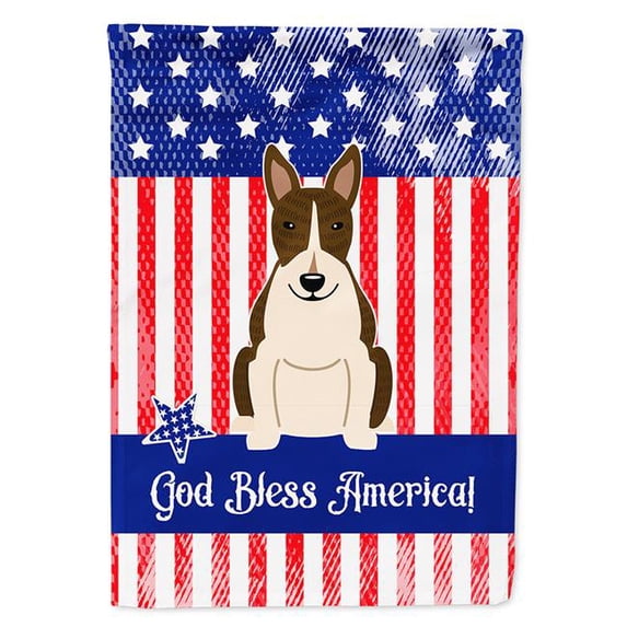 Carolines Treasures BB3131GF Patriotic USA Bull Terrier Dark Brindle Garden Size Flag