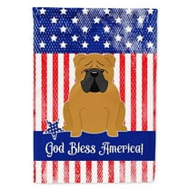 Carolines Treasures BB3117CHF Patriotic USA English Bulldog Red Flag Canvas House Size
