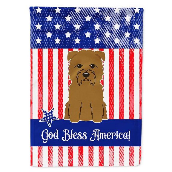 Carolines Treasures BB3055CHF Patriotic USA Glen of Imal Tan Flag Canvas House Size