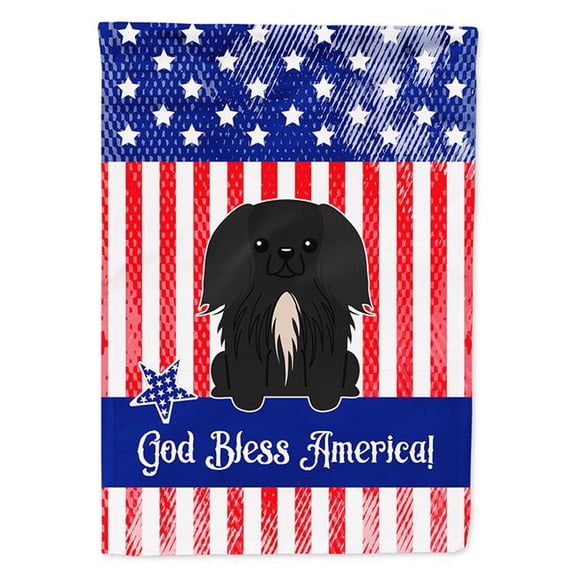 Carolines Treasures BB3102GF Patriotic USA Pekingnese Black Garden Size Flag