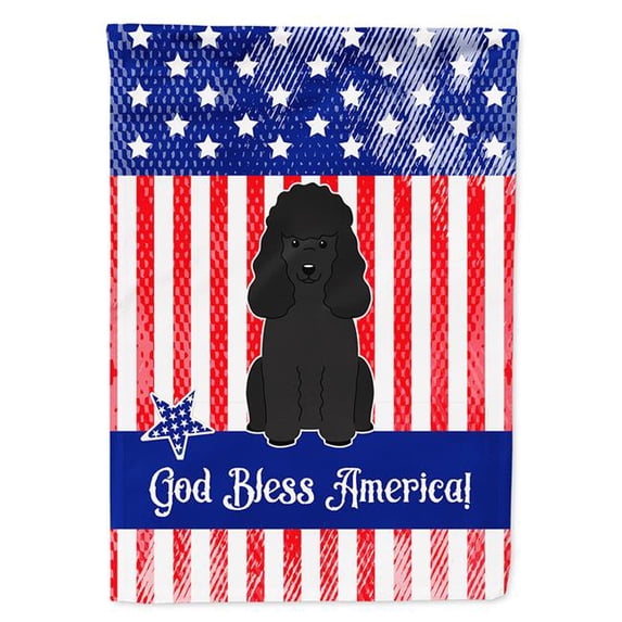 Carolines Treasures BB3066GF Patriotic USA Poodle Black Garden Size Flag