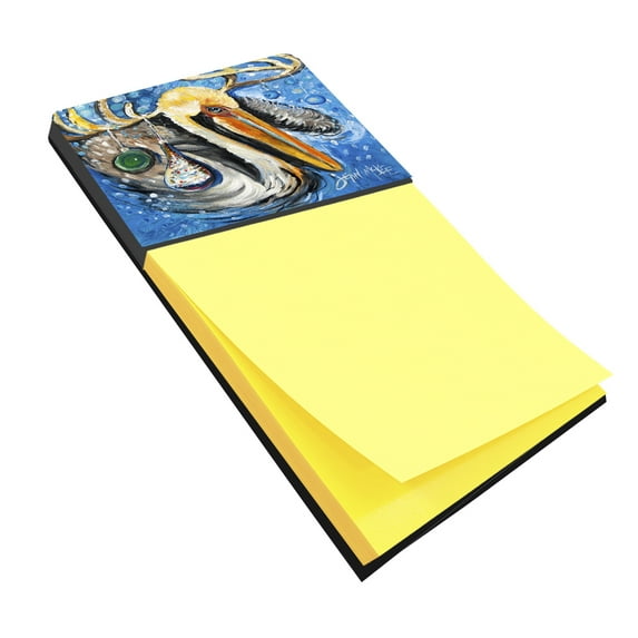 Carolines Treasures Pelican Dressed as a Reindeer Sticky Note Holder Large multicolor