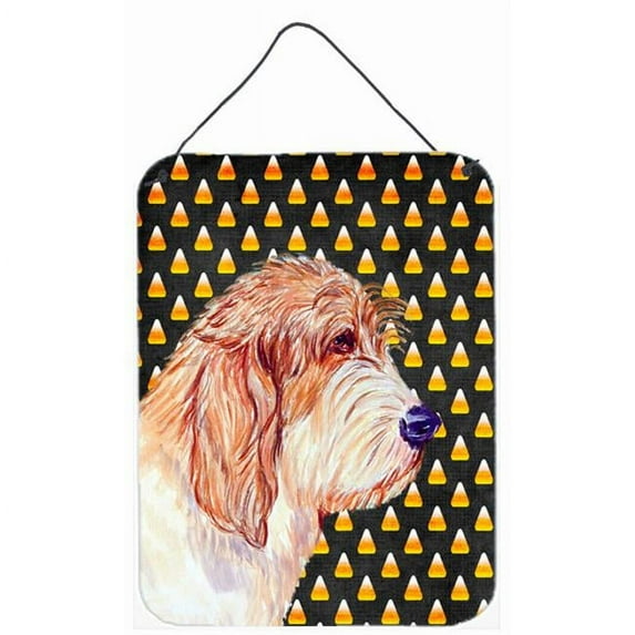 Carolines Treasures Petit Basset Griffon Vendeen Candy Corn Halloween Aluminum Metal Wall & Door Hanging Prints