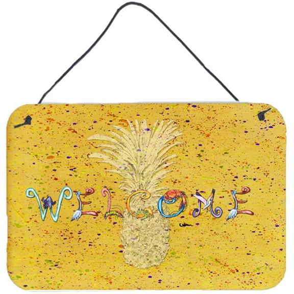 Carolines Treasures Pineapple Aluminium Metal Wall or Door Hanging Print