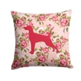 thumbnail image 1 of Carolines Treasures Pointer Shabby Chic Pink Roses Fabric Decorative Pillow 14Hx14W multicolor, 1 of 4