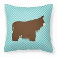 thumbnail image 1 of Carolines Treasures BB8026PW1414 Poitou Poiteuin Donkey Blue Check Fabric Decorative Pillow, 14 x 14 in., 1 of 4