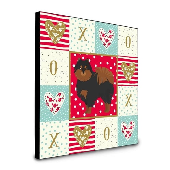 Carolines Treasures Pomeranian #2 Love Artwork Panel wall-decor, Multicolor