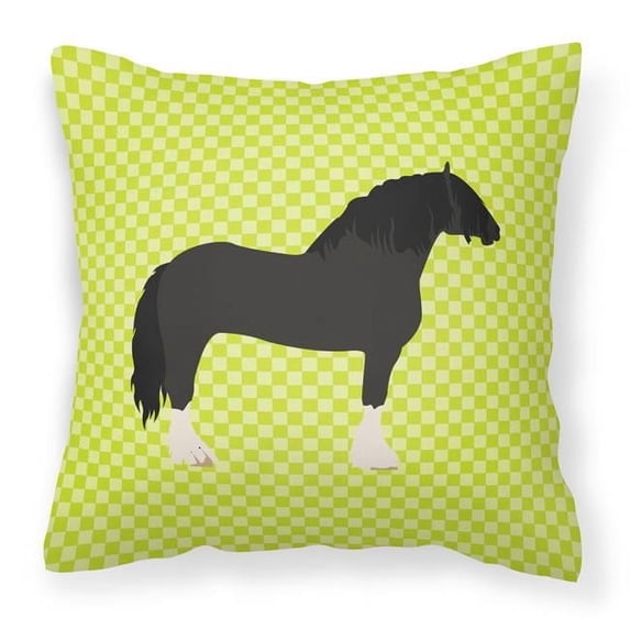 Carolines Treasures BB7730PW1818 Pomeranian Rogener Goose Green Fabric Decorative Pillow, 18 x 18 in.