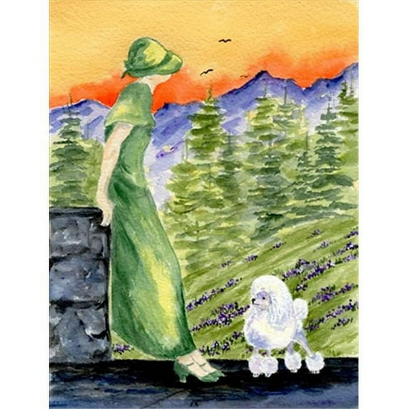 Carolines Treasures Poodle House Size Canvas Flag