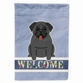 thumbnail image 1 of Carolines Treasures  Pug Black Welcome Garden Size Flag, 1 of 1
