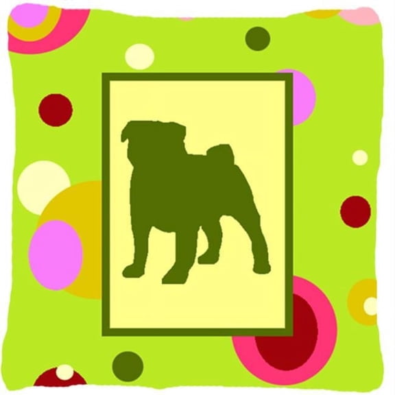 Carolines Treasures Pug Fabric Decorative Pillow - 14 x 14 in.