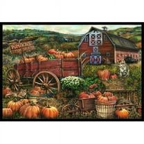 Carolines Treasures Pumpkin Patch And Fall Farm Indoor & Outdoor Mat- 24 x 36 in.