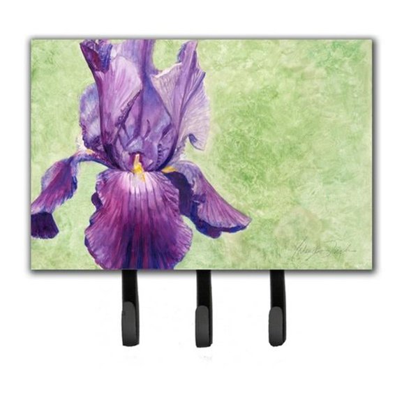 Carolines Treasures Purple Iris by Malenda Trick Leash or Key Holder