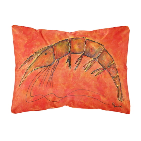 Carolines Treasures RDR2012PW1216 Shrimp Canvas Fabric Decorative Pillow, 12H x16W, multicolor