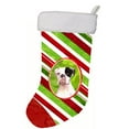 thumbnail image 1 of Carolines Treasures RDR3002-CS Cooper Candy Stripe Boxer Christmas Christmas Stocking, 1 of 1