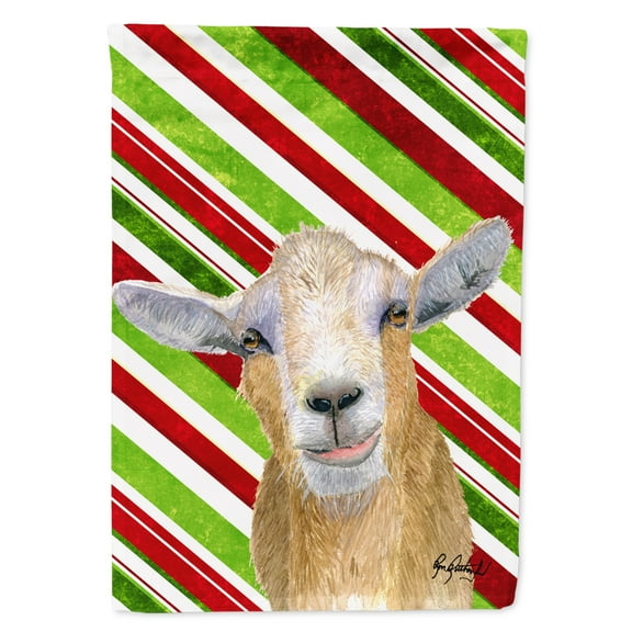 Carolines Treasures RDR3022-FLAG-PARENT Candy Cane Goat Christmas Flag RDR3022GF  multicolor