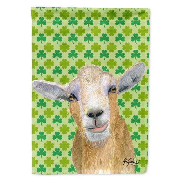 Carolines Treasures RDR3025-FLAG-PARENT St Patricks Day Goat Flag RDR3025GF  multicolor