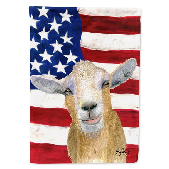 Carolines Treasures RDR3028-FLAG-PARENT USA American Goat Flag RDR3028GF  multicolor
