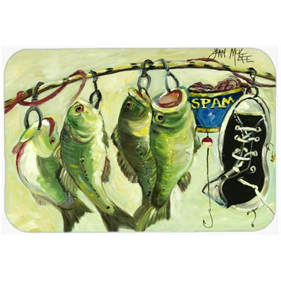 Carolines Treasures  Recession Food Fish Caught With Spam Mouse Pad- Hot Pad & Trivet