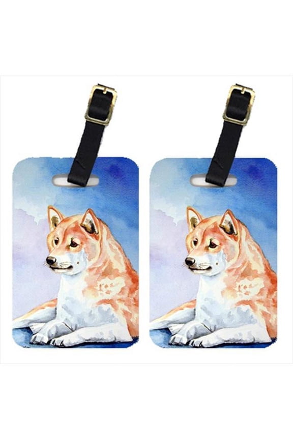 Carolines Treasures Red And White Shiba Inu Luggage Tags - Pack - 2