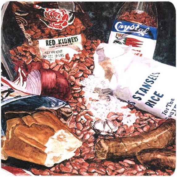 Carolines Treasures Red Beans And Rice Foam Coasters