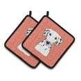 thumbnail image 1 of Carolines Treasures  Red Checkered Dalmatian Pair of Pot Holders, 1 of 1