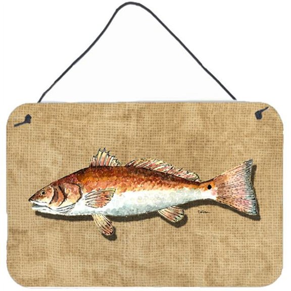 Carolines Treasures Red Fish Aluminium Metal Wall or Door Hanging Print - 8 x 12 in.