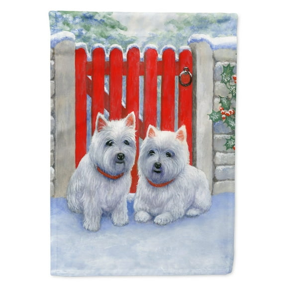 Red Gate Westies Flag Canvas House Size