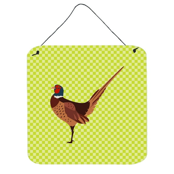 Carolines Treasures BB7756DS66 Ring-necked Common Pheasant Green Wall or Door Hanging Prints, 6 x 6 in.