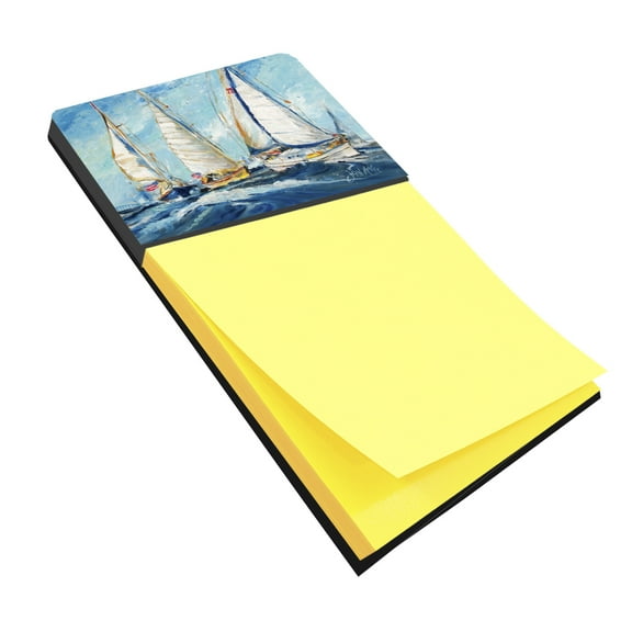 Carolines Treasures Roll me over Sailboats Sticky Note Holder Large multicolor