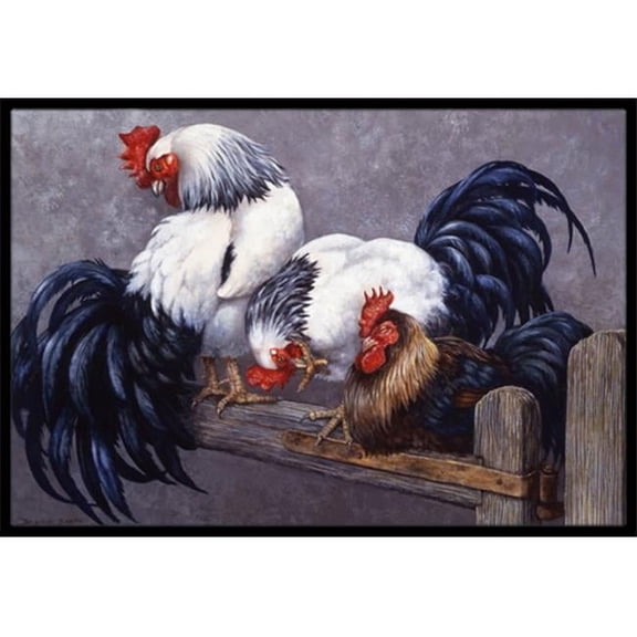 Carolines Treasures Roosters Roosting Indoor or Outdoor Mat 18 x 27