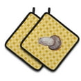 thumbnail image 1 of Carolines Treasures Rotkappe Mushroom on Basketweave Pair of Pot Holders 7.5HX7.5W multicolor, 1 of 3