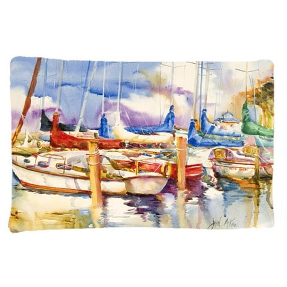 Carolines Treasures Run Away Sailboats Fabric Standard Pillowcase