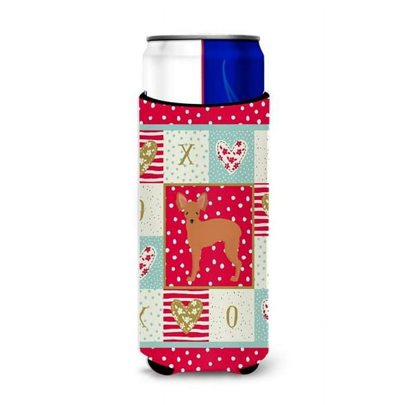 Carolines Treasures Russian Tor Terrier 2 Love Ultra Hugger for slim cans Slim Can multicolor