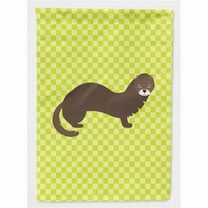 Caroline's Treasures BB7694GF Russian or European Mink Green Flag Garden Size , Small, multicolor