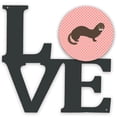 thumbnail image 1 of Carolines Treasures Russian or European Mink Pink Check Metal Wall Artwork LOVE 12X12 multicolor, 1 of 2