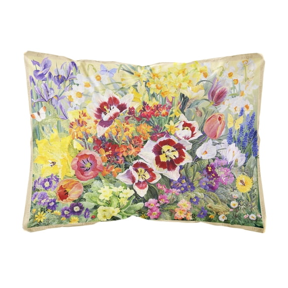 Carolines Treasures SASE0954PW1216 Spring Floral by Anne Searle Canvas Fabric Decorative Pillow, 12H x16W, multicolor