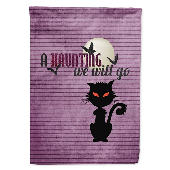 A Haunting we will go Halloween Flag Garden Size