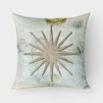 thumbnail image 1 of Carolines Treasures SB3024PW1818 Beach Nautical Navigation Star Fabric Decorative Pillow 18H x18W multicolor, 1 of 1