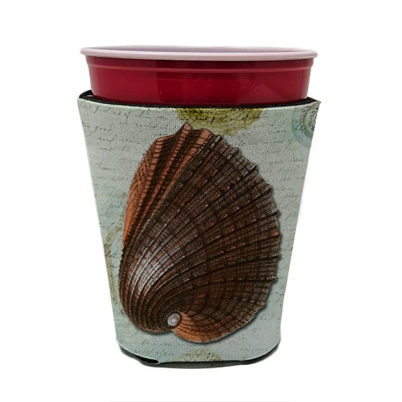 Carolines Treasures SB3032RSC Beach Prickly Cockle Shell Red Cup Hugger Red Cup multicolor