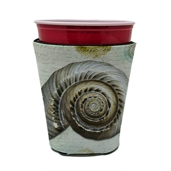 Carolines Treasures SB3033RSC Beach Sundail Shell Red Cup Hugger Red Cup multicolor