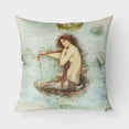 thumbnail image 1 of Carolines Treasures SB3047PW1818 Beach Mermaid Sitting Fabric Decorative Pillow 18H x18W multicolor, 1 of 2