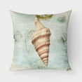 thumbnail image 1 of Carolines Treasures SB3049PW1818 Beach Horse Conch Shell Fabric Decorative Pillow 18H x18W multicolor, 1 of 2