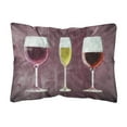 thumbnail image 1 of Carolines Treasures SB3073PW1216 Three Glasses of Wine Purple   Canvas Fabric Decorative Pillow  12H x16W multicolor, 1 of 3